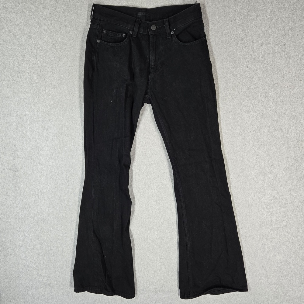 Uniqlo Women Jeans Black Denim Bootcut 28" Inseam